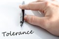 Tolerance Concept Royalty Free Stock Photo