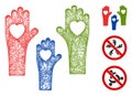 Tolerance Hands Polygonal Web Vector Mesh Illustration
