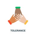 Tolerance icon. Simple element from core values collection. Creative Tolerance icon for web design, templates Royalty Free Stock Photo