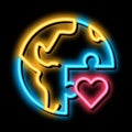 tolerance piece of world neon glow icon illustration