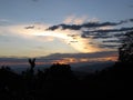 Tolima icepeak volcano fire skyes