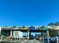 A toll booth plaza in Orlando, Florida