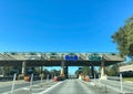 A toll booth plaza in Orlando, Florida