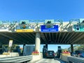 A toll booth plaza in Orlando, Florida