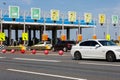 toll road checkpoint at sunny day
