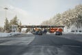 Toll road entrance, Frejus Tunel Royalty Free Stock Photo