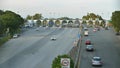 Toll road station time lapse at day time in Italy