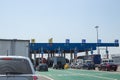 Toll road terminal in southern Russia, checkpoint