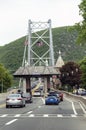 Toll station on Bear Mountain suspension Bridge, USA