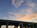 Tollway sky morning Royalty Free Stock Photo