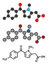 Tolmetin NSAID drug molecule Royalty Free Stock Photo