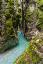 Tolmin gorge, nature, Slovenia Royalty Free Stock Photo