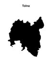 Tolna outline map Royalty Free Stock Photo