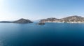 Tolo in Asini, Argorida, Peloponnese, Greece. Aerial drone panoramic view of village, sea. Space Royalty Free Stock Photo