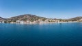 Tolo near Nafplio, Argorida, Peloponnese, Greece. Aerial drone panoramic view of village, sea. Space Royalty Free Stock Photo