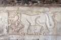 Toltec Jaguar Engraving Tula Mexico Royalty Free Stock Photo