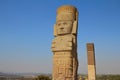 Toltec sculptures in tula, hidalgo, mexico X Royalty Free Stock Photo