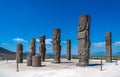 Toltec Warriors or Atlantes columns at Pyramid of Quetzalcoatl in Tula, Mexico