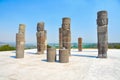 Toltec Warriors, Pyramid of Quetzalcoatl in Mexico Royalty Free Stock Photo