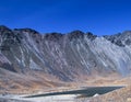 Toluca, Mexico. Crater of the Nevado de Toluca volcano, hundreds of tourists ascend each year to appreciate it and go hiking.