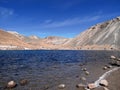 Toluca, Mexico. Map of the Laguna de la Luna, located in the crater of the old Nevado de Toluca volcano. Royalty Free Stock Photo