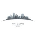 Tolyatti Russia city silhouette white background