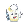 Tom collins cocktail humble nurse mascot design with a syringe