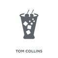 Tom Collins icon from Drinks collection. Royalty Free Stock Photo