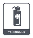 tom collins icon in trendy design style. tom collins icon isolated on white background. tom collins vector icon simple and modern Royalty Free Stock Photo