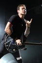 Blink 182 performs in concert