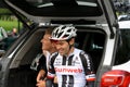 Tom dumoulin resting at Montreal Grand Prix Cycliste on September 9 2017 Royalty Free Stock Photo