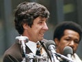 Tom Hayden Speaks to Press in Chicago, Illinois in Early 1980s