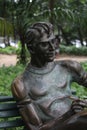 Tom Jobim homage statue in Parque lage arts public park