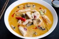 Tom Kha Kai soup with mushrooms