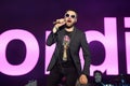 Tom Meighan, singer of Kasabian (rock band), performs at FIB Festival Royalty Free Stock Photo