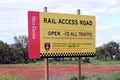 The rail access road to Tom Price town Western Australia