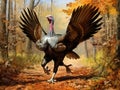 Ai Generated illustration Wildlife Concept of Tom Turkey Royalty Free Stock Photo