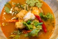 Tom Yam Goong - Thai Shrimp Soup Royalty Free Stock Photo