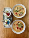 Tom Yam kung Spicy Thai soup. Two servings and jars of spices
