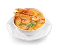 Tom Yam Kung Thai cuisine isolated on white background
