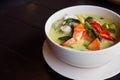 Tom yam soup with seafood. Traditional thai food