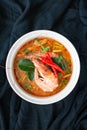 Tom Yum Goong, the national dish of Thailand It is a very popular local dish in Thailand and can be found in street food stalls.