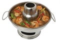 Tom Yum Goong soup, fire pot Royalty Free Stock Photo