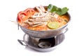 Tom yum goong spicy Thai seafood soup Royalty Free Stock Photo