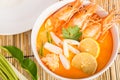 Tom Yum Goong, Thai hot spicy soup shrimp Royalty Free Stock Photo