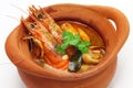 Tom yum kung, thai hot and sour soup cuisine Royalty Free Stock Photo