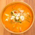 Tom Yum Kung thai spicy seafood soup Royalty Free Stock Photo