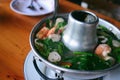 Tom Yum Nam Koong Thai soup Royalty Free Stock Photo