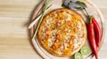 Tom Yum Pizza made by Thailand