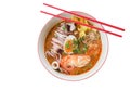 Tom yum seafood noodle. Royalty Free Stock Photo